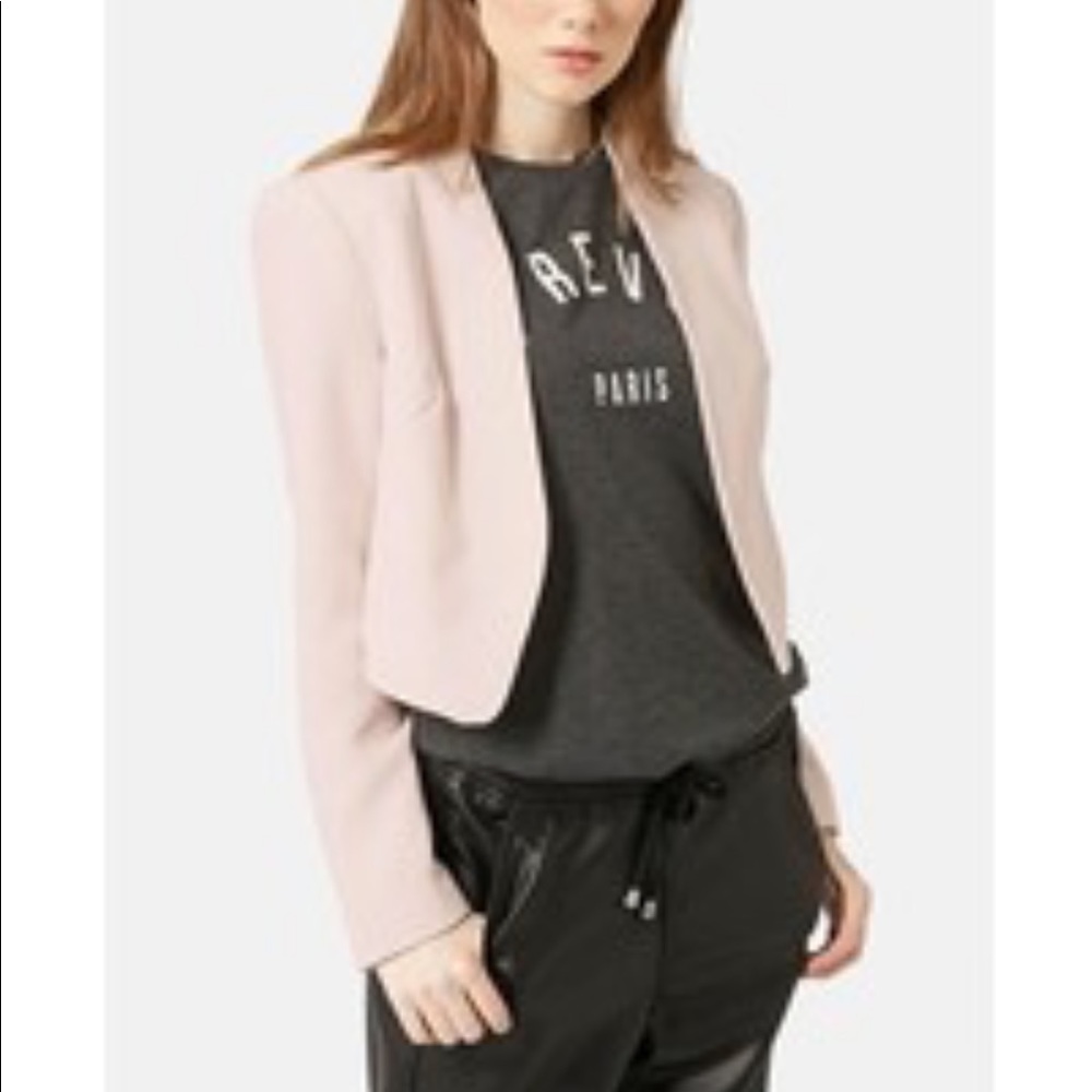Topshop | Pale Pink Crop Blazer